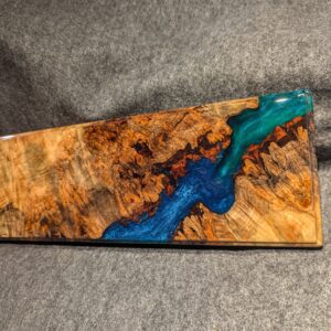 CB011 - Silver Maple Burl Cribbage Board (Customizable)