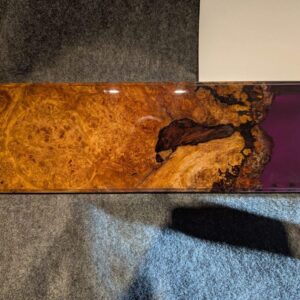 CB025 - Silver Maple Burl Cribbage Board (Customizable)