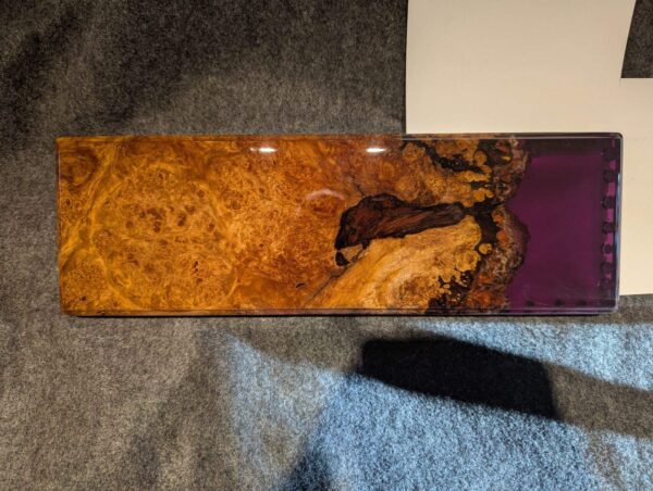 CB025 - Silver Maple Burl Cribbage Board (Customizable)