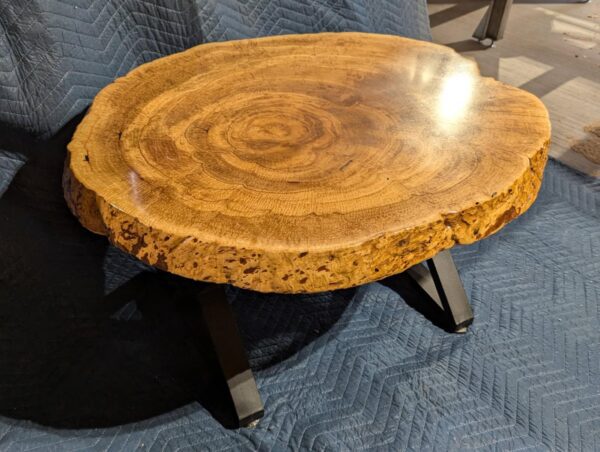 T001 Live Edge Oak Cookie Coffee Table