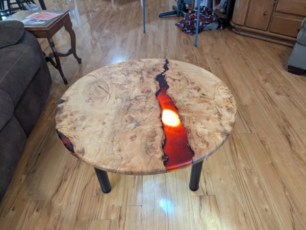 RT101 - Live Edge Burl River Coffee table